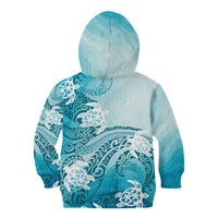 Polynesia Turtle Kid Hoodie Watercolor Abstract Style