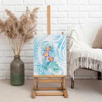 Sea Blue Polynesian Jellyfish Canvas Wall Art Watercolor Glows - Polynesian Pride