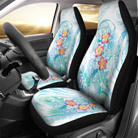 Sea Blue Polynesian Jellyfish Car Seat Cover Watercolor Glows - Polynesian Pride