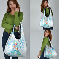 Sea Blue Polynesian Jellyfish Grocery Bag Watercolor Glows LT7 - Polynesian Pride