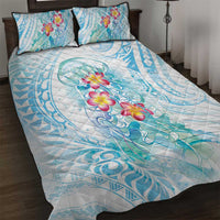 Sea Blue Polynesian Jellyfish Quilt Bed Set Watercolor Glows - Polynesian Pride