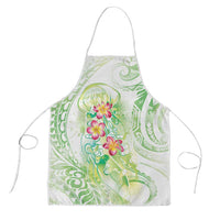 Summer Green Polynesian Jellyfish Apron Watercolor Glows - Polynesian Pride