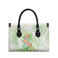 Summer Green Polynesian Jellyfish Leather Bag Watercolor Glows - Polynesian Pride
