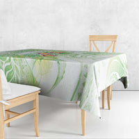 Summer Green Polynesian Jellyfish Tablecloth Watercolor Glows - Polynesian Pride