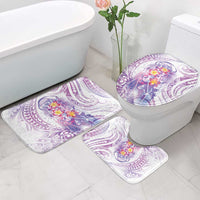 Lavender Polynesian Jellyfish Bathroom Set Watercolor Glows - Polynesian Pride