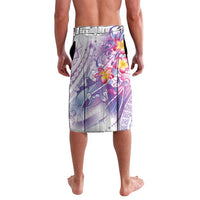 Lavender Polynesian Jellyfish Lavalava Watercolor Glows - Polynesian Pride