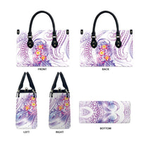 Lavender Polynesian Jellyfish Leather Bag Watercolor Glows - Polynesian Pride