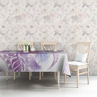Lavender Polynesian Jellyfish Tablecloth Watercolor Glows - Polynesian Pride