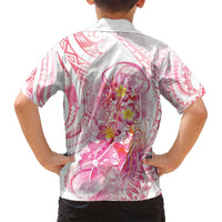 Rose Pink Polynesian Jellyfish Family Matching Summer Maxi Dress and Hawaiian Shirt Watercolor Glows - Polynesian Pride