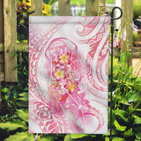 Rose Pink Polynesian Jellyfish Garden Flag Watercolor Glows - Polynesian Pride