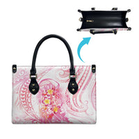 Rose Pink Polynesian Jellyfish Leather Bag Watercolor Glows - Polynesian Pride