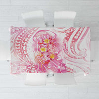 Rose Pink Polynesian Jellyfish Tablecloth Watercolor Glows - Polynesian Pride