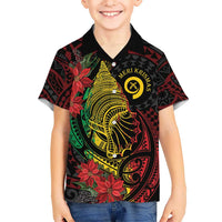 Vanuatu Meri Krismas Kid Hawaiian Shirt Conch Shell Tribal Art LT7 Kid Art - Polynesian Pride