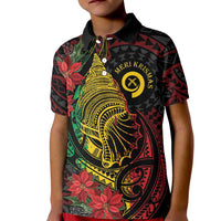 Vanuatu Meri Krismas Kid Polo Shirt Conch Shell Tribal Art LT7 Kid Art - Polynesian Pride
