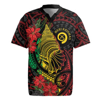 Vanuatu Meri Krismas Rugby Jersey Conch Shell Tribal Art