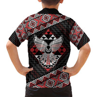 Taniko Aotearoa Family Matching Short Sleeve Bodycon Dress and Hawaiian Shirt Poutama Mix Piwakawaka - Ver02 LT7 - Polynesian Pride