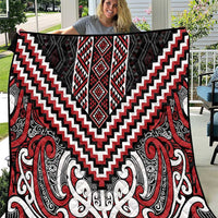 Maori Tukutuku Taniko Motifs Quilt Red Poutama Mix Kowhaiwhai LT7 Red - Polynesian Pride