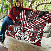 Maori Tukutuku Taniko Motifs Quilt Red Poutama Mix Kowhaiwhai LT7 - Polynesian Pride