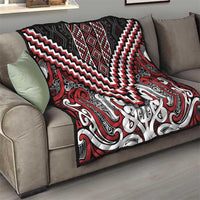Maori Tukutuku Taniko Motifs Quilt Red Poutama Mix Kowhaiwhai LT7 - Polynesian Pride