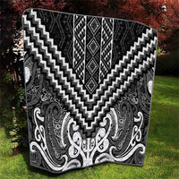 Maori Tukutuku Taniko Motifs Quilt Black Poutama Mix Kowhaiwhai LT7 - Polynesian Pride