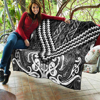 Maori Tukutuku Taniko Motifs Quilt Black Poutama Mix Kowhaiwhai LT7 - Polynesian Pride