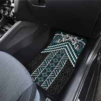 Maori Tukutuku Taniko Motifs Car Mats Teal Poutama Mix Kowhaiwhai LT7 - Polynesian Pride