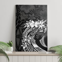 Polynesian Women's Day Canvas Wall Art Plumeria Passion - Black LT7 - Polynesian Pride