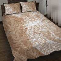 Polynesian Women's Day Quilt Bed Set Plumeria Passion - Beige LT7 Beige - Polynesian Pride