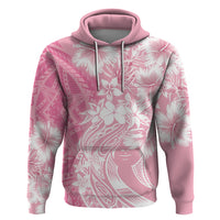 Polynesian Women's Day Zip Hoodie Plumeria Passion - Pink LT7 Pullover Hoodie Pink - Polynesian Pride