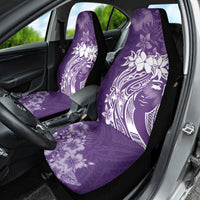 Polynesian Women's Day Car Seat Cover Plumeria Passion - Purple LT7 - Polynesian Pride