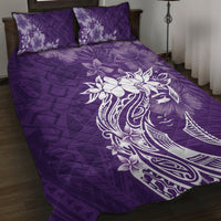 Polynesian Women's Day Quilt Bed Set Plumeria Passion - Purple LT7 Purple - Polynesian Pride