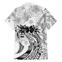 Polynesian Women's Day Family Matching Long Sleeve Bodycon Dress and Hawaiian Shirt Plumeria Passion - White LT7 - Polynesian Pride