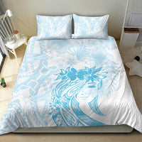 Polynesian Women's Day Bedding Set Plumeria Passion - Turquoise LT7 - Polynesian Pride