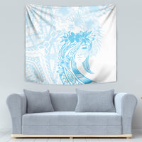 Polynesian Women's Day Tapestry Plumeria Passion - Turquoise LT7 - Polynesian Pride