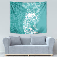 Polynesian Women's Day Tapestry Plumeria Passion - Teal LT7 - Polynesian Pride