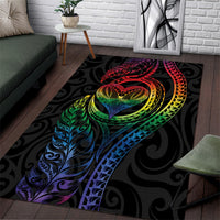 New Zealand Pride Area Rug Takatapui Rainbow Fern