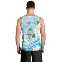 Guam Chamorro Guasali Flowers Men Tank Top Aqua Gradient