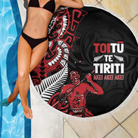 Aotearoa Toitu Te Tiriti Beach Blanket Whakairo Wheku