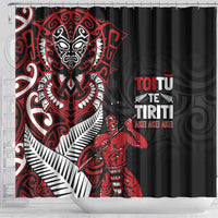 Aotearoa Toitu Te Tiriti Shower Curtain Whakairo Wheku LT7 - Polynesian Pride