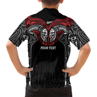 Aotearoa Maori Personalized Family Matching Short Sleeve Bodycon Dress and Hawaiian Shirt Toitu Te Tiriti Ake! Ake! Ake!