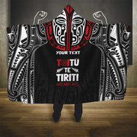 Aotearoa Maori Personalized Hooded Blanket Toitu Te Tiriti Ake! Ake! Ake!
