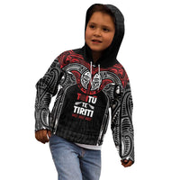Aotearoa Maori Personalized Kid Hoodie Toitu Te Tiriti Ake! Ake! Ake!