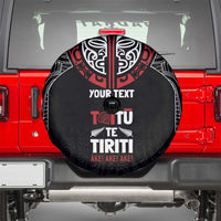 Aotearoa Maori Personalized Spare Tire Cover Toitu Te Tiriti Ake! Ake! Ake!