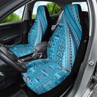 Pasifika Women's Day - Samoa Siapo Malu Tattoo Inspired Car Seat Cover Turquoise