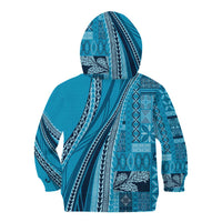 Pasifika Women's Day - Samoa Siapo Malu Tattoo Inspired Kid Hoodie Turquoise
