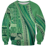 Pasifika Women's Day - Samoa Siapo Malu Tattoo Inspired Sweatshirt Jade LT7 Unisex Jade - Polynesian Pride