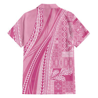 Pasifika Women's Day - Samoa Siapo Malu Tattoo Inspired Family Matching Tank Maxi Dress and Hawaiian Shirt Pink
