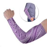Pasifika Women's Day - Samoa Siapo Malu Tattoo Inspired Arm Sleeves Lavender LT7 Set of 2 Lavender - Polynesian Pride