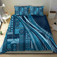 Pasifika Women's Day - Samoa Siapo Malu Tattoo Inspired Bedding Set Navy Blue LT7 - Polynesian Pride
