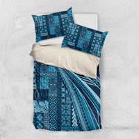 Pasifika Women's Day - Samoa Siapo Malu Tattoo Inspired Bedding Set Navy Blue LT7 US Twin 172cm x 218cm Navy Blue - Polynesian Pride